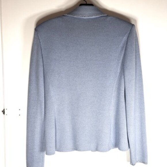 St. John Evening Blue Crystal-Embellished Skirt Suit – Size 4 - Picture 2 of 8